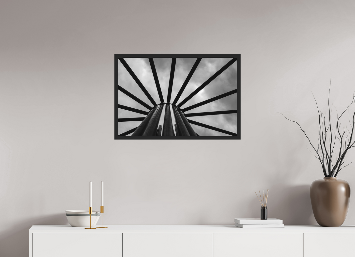 Rays - Abstrakte Schwarzweiß-Fotografie, Naheinstellung - Hochwertiger Abzug in Galeriequalität