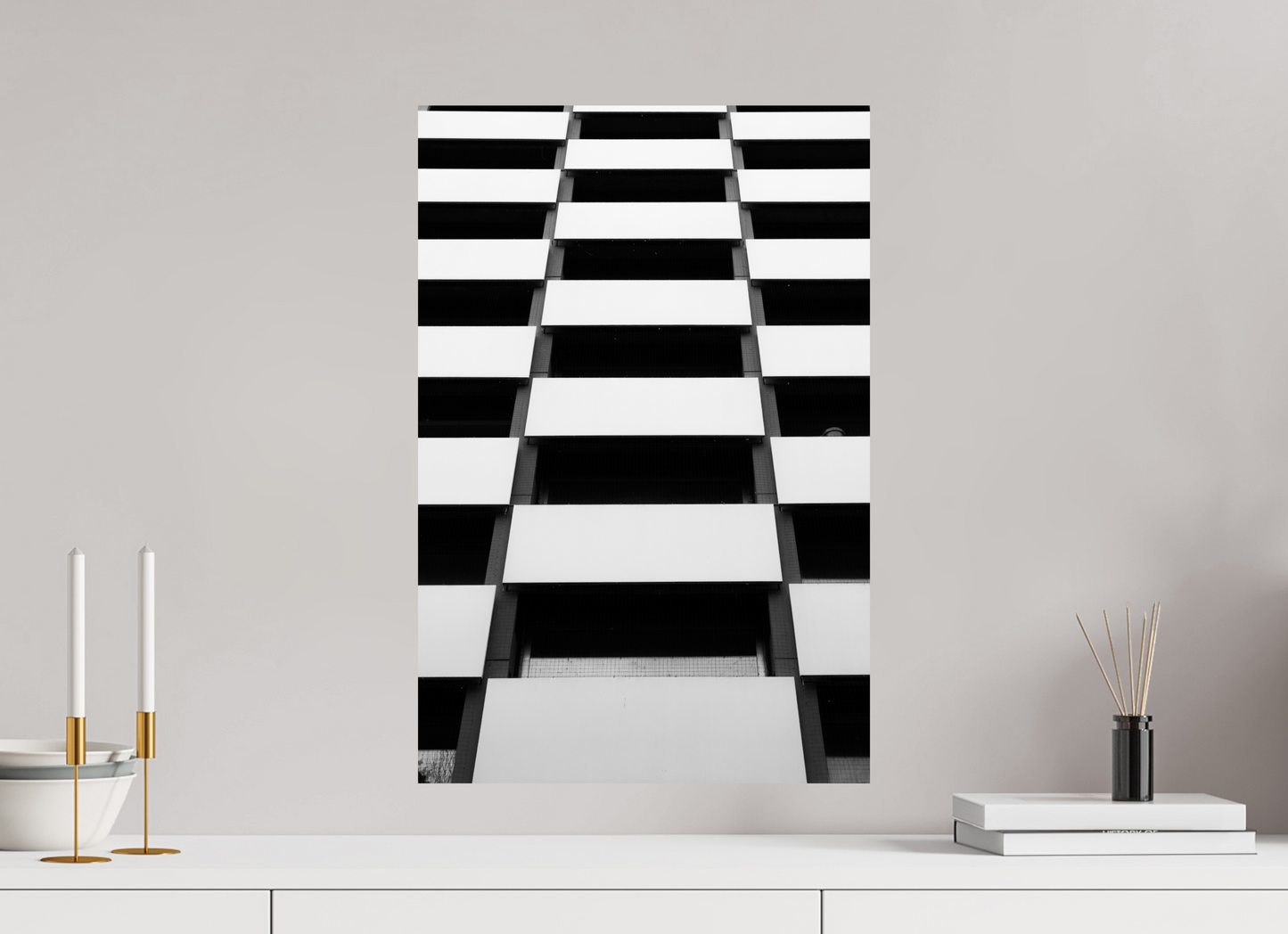 Checkers - Schwarzweiß-Architekturfotografie - Hochwertiger Abzug in Galeriequalität