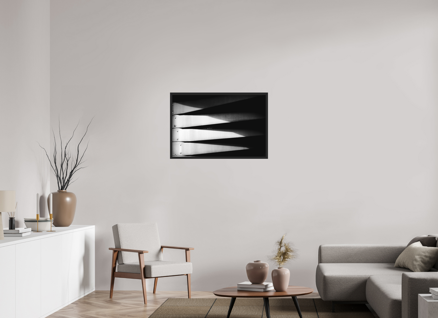 90 x 60 cm, Ilford on Aluminium, Framed Fangs - Abstrakte Schwarzweiß-Fotografie - Hochwertiger Abzug in Galeriequalität