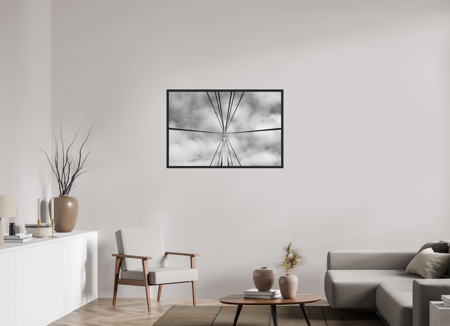 Suspension - Schwarzweiß-Fotografie - Hochwertiger Abzug in Galeriequalität