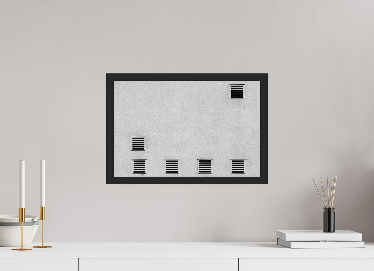 Odds - Minimalistische Schwarzweiß-Architekturfotografie - Hochwertiger Abzug in Galeriequalität