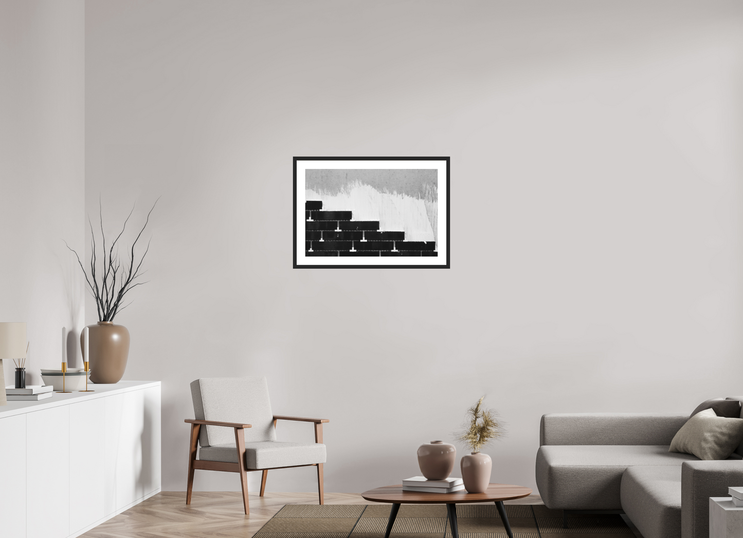 Steps - Abstrakte Schwarzweiß-Fotografie, Naheinstellung - Hochwertiger Abzug in Galeriequalität
