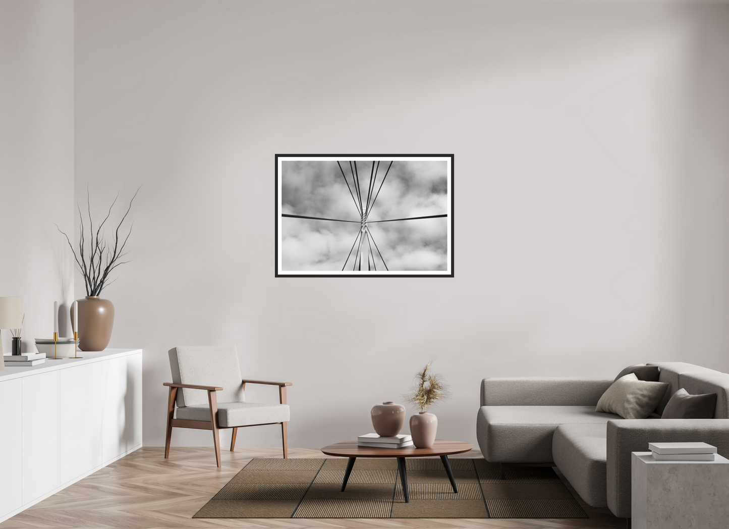 Suspension - Schwarzweiß-Fotografie - Hochwertiger Abzug in Galeriequalität