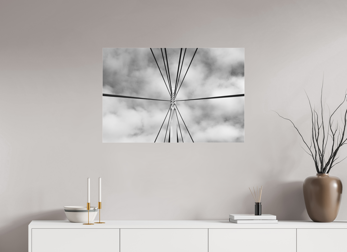 Suspension - Schwarzweiß-Fotografie - Hochwertiger Abzug in Galeriequalität