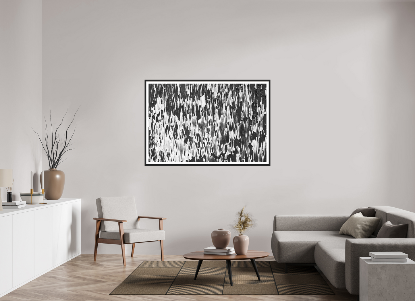 Chipping - Abstrakte Schwarzweiß-Fotografie, Nahaufnahme - Hochwertiger Abzug in Galeriequalität