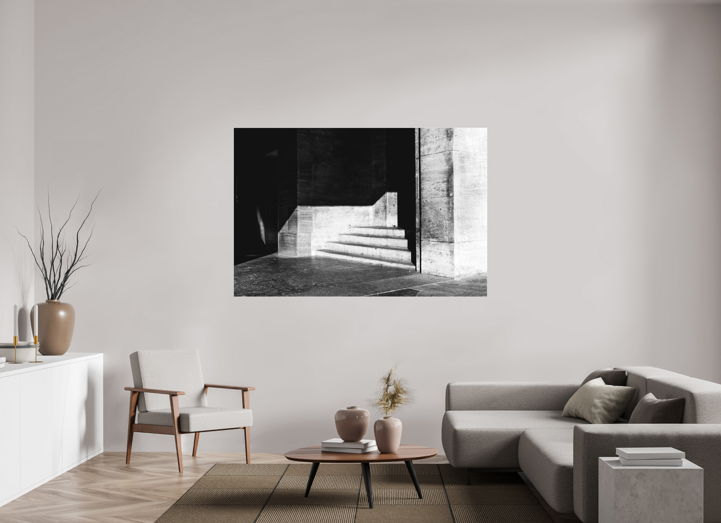 180 x 120 cm, Ilford on Aluminium behind Acrylic Glass Admission - Schwarzweiß-Architekturfotografie - Hochwertiger Abzug in Galeriequalität