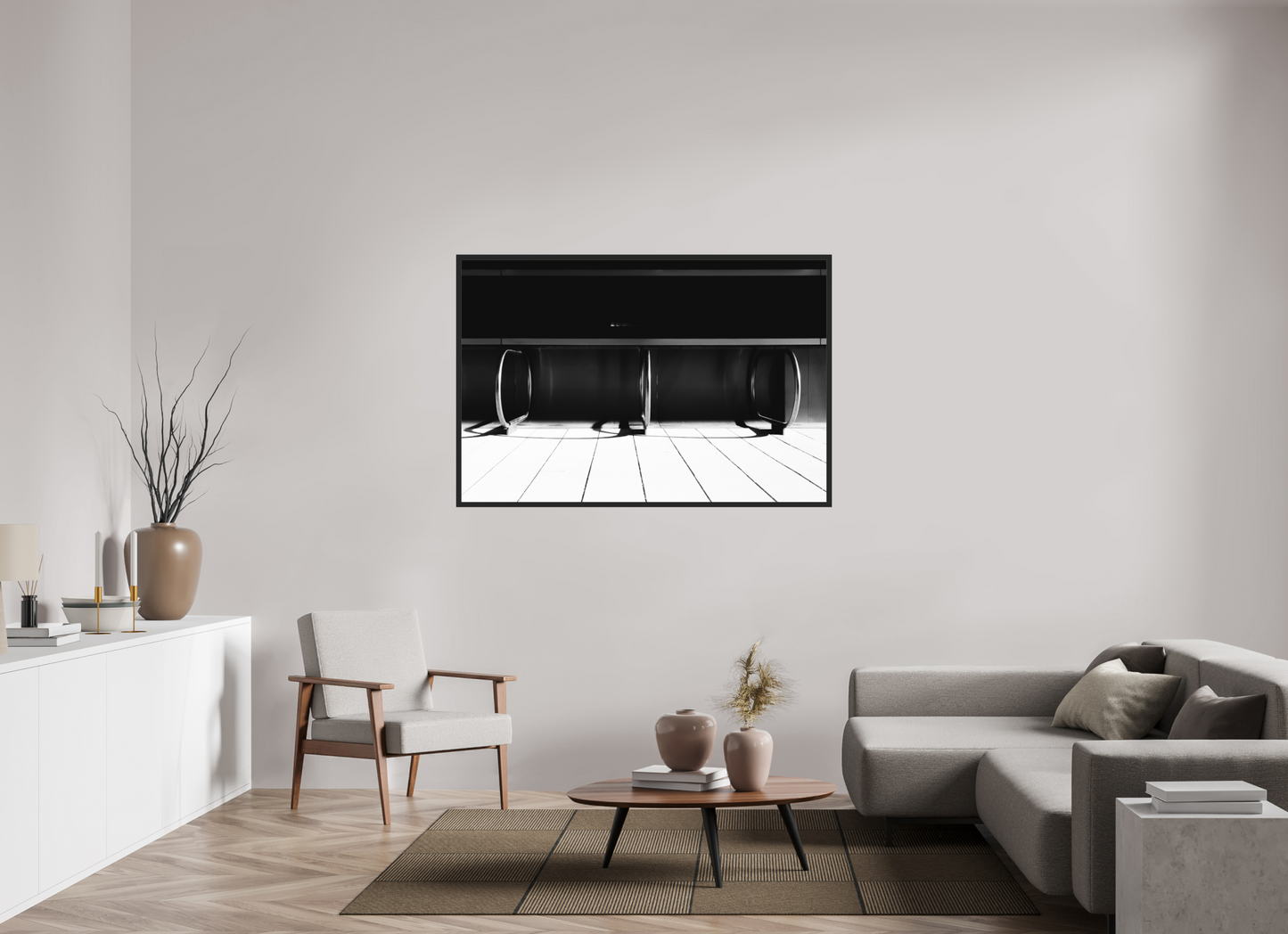 Triad - Schwarzweiß-Fotografie - Hochwertiger Abzug in Galeriequalität