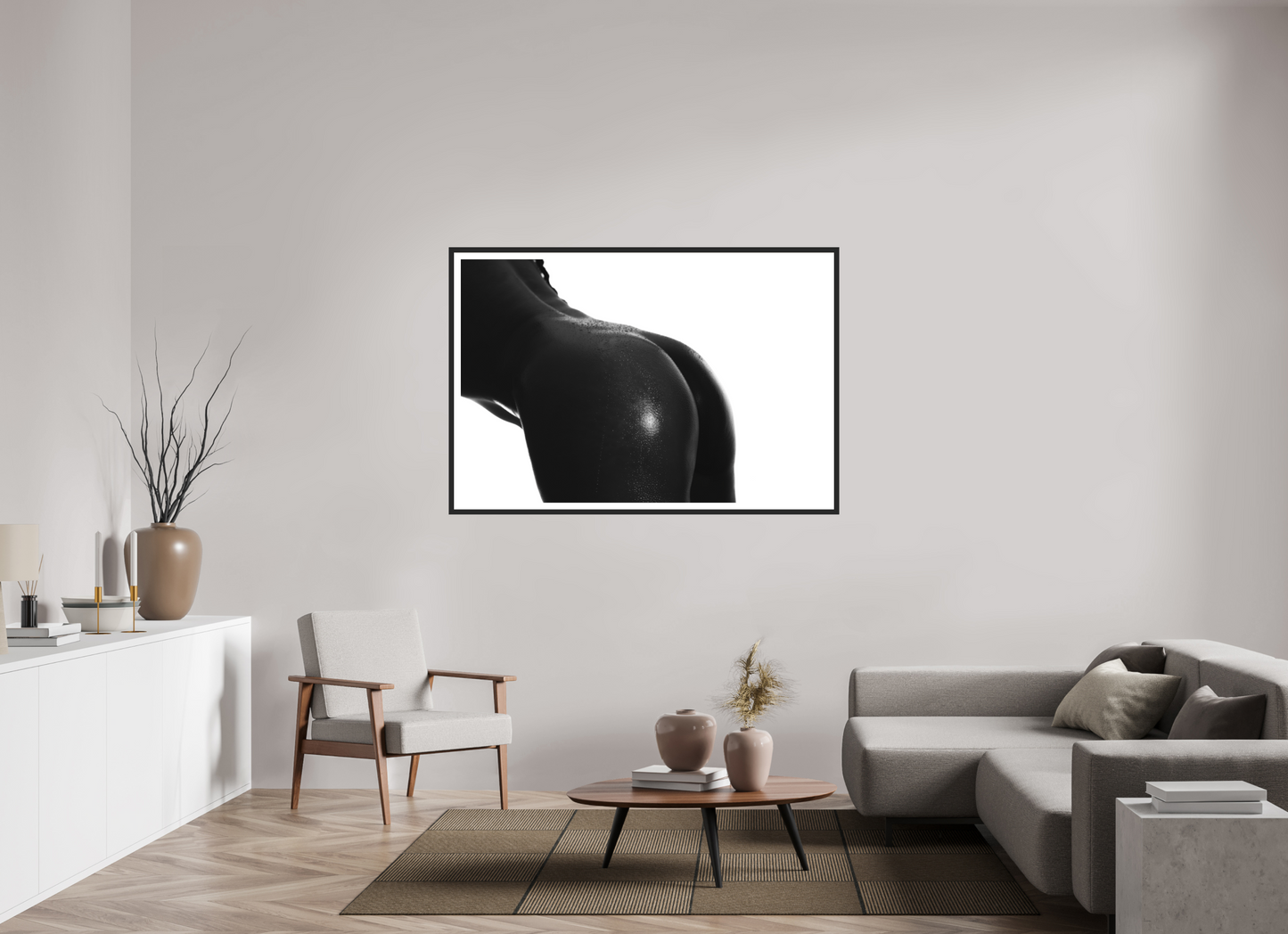 Dew - Schwarzweiß-Fotografie, Teilakt - Hochwertiger Abzug in Galeriequalität