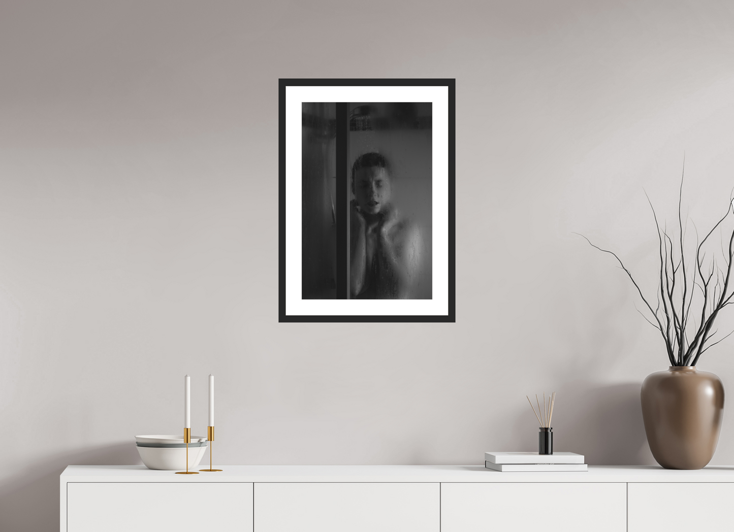 Rain - Schwarzweiß-Fotografie, Teilakt - Hochwertiger Abzug in Galeriequalität