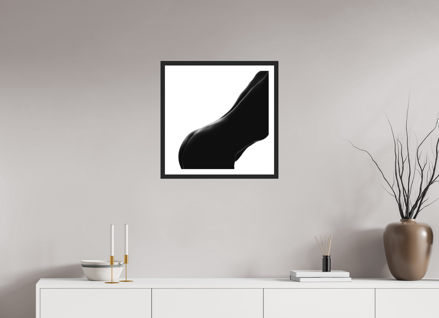 Silk - Schwarzweiß-Fotografie, Teilakt - Hochwertiger Abzug in Galeriequalität