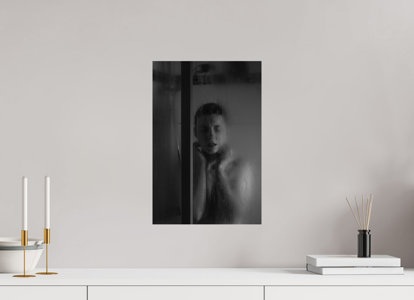 Rain - Schwarzweiß-Fotografie, Teilakt - Hochwertiger Abzug in Galeriequalität