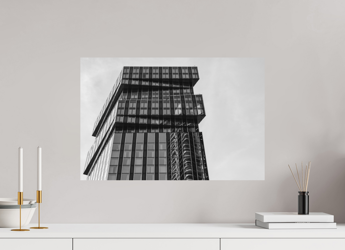 Jenga - Schwarzweiß-Architekturfotografie - Hochwertiger Abzug in Galeriequalität