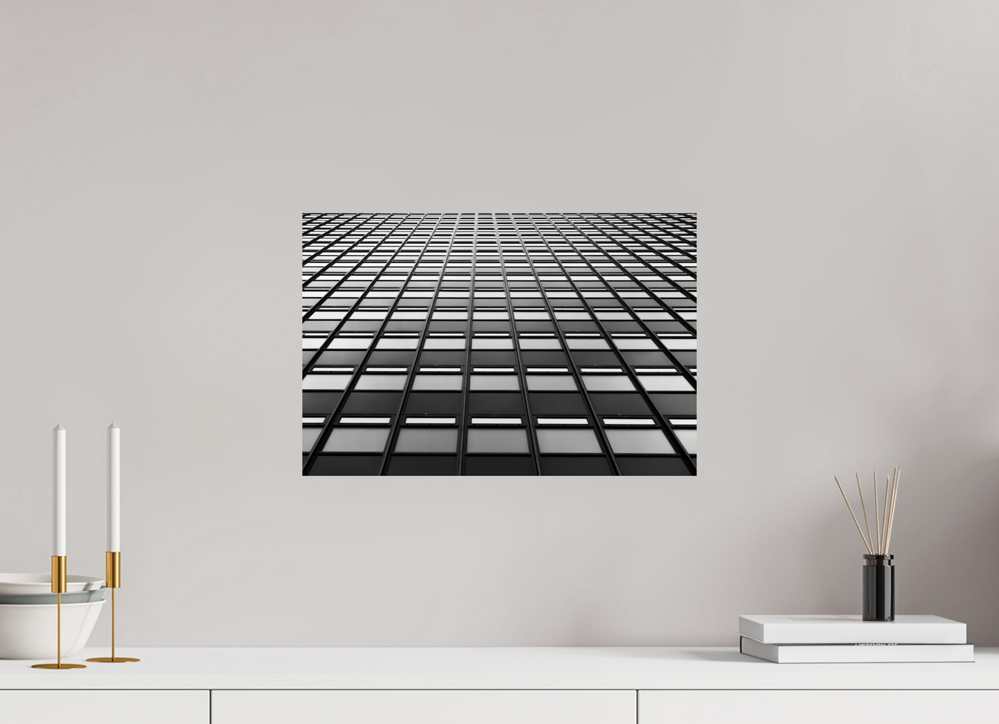 Grid - Schwarzweiß-Architekturfotografie - Hochwertiger Abzug in Galeriequalität