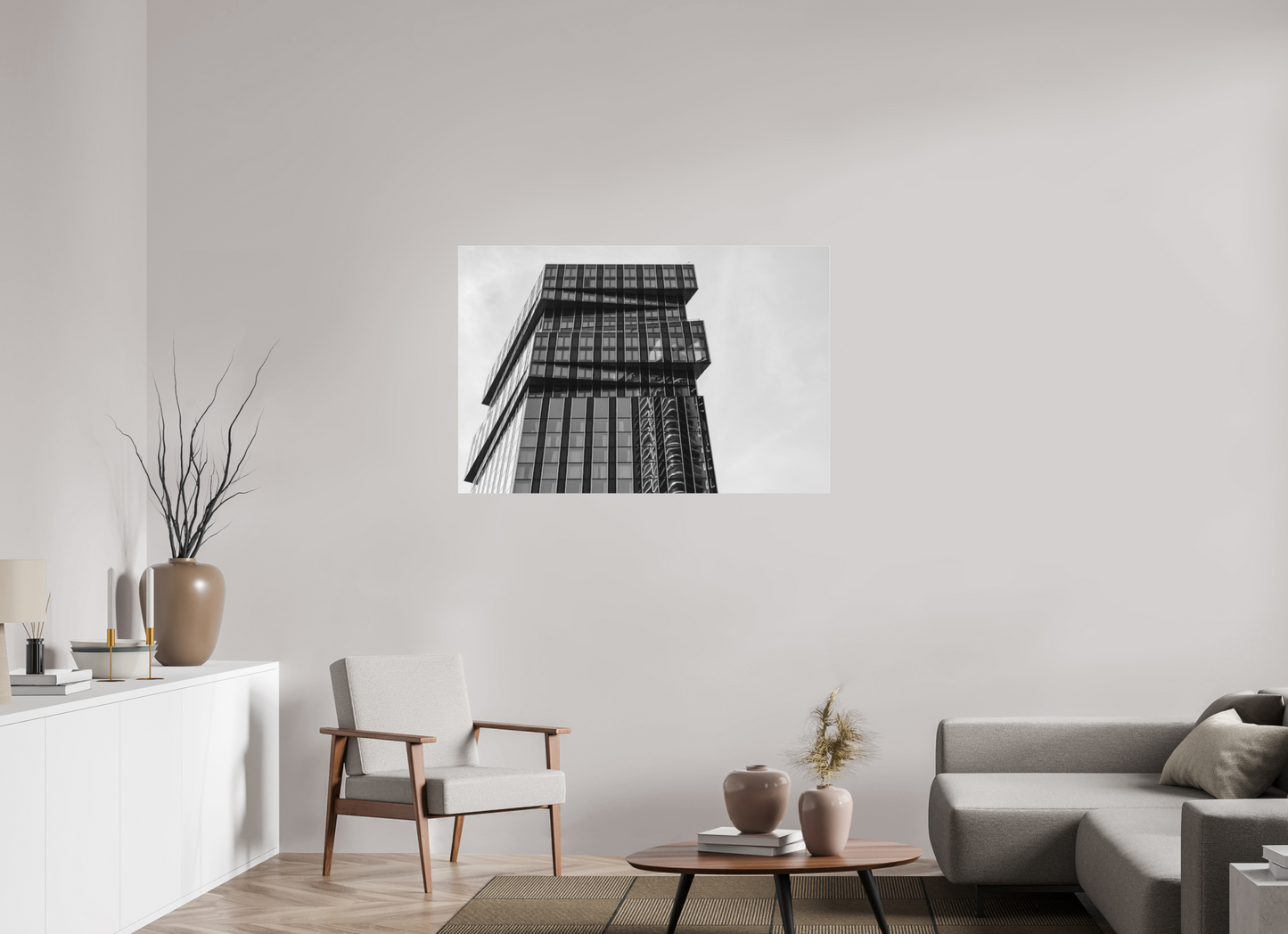 Jenga - Schwarzweiß-Architekturfotografie - Hochwertiger Abzug in Galeriequalität