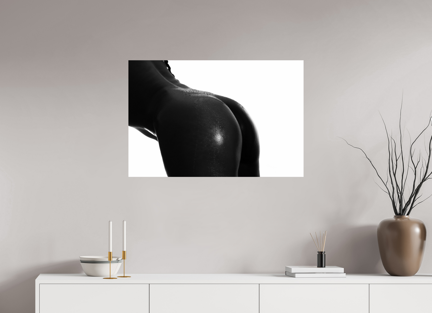 Dew - Schwarzweiß-Fotografie, Teilakt - Hochwertiger Abzug in Galeriequalität