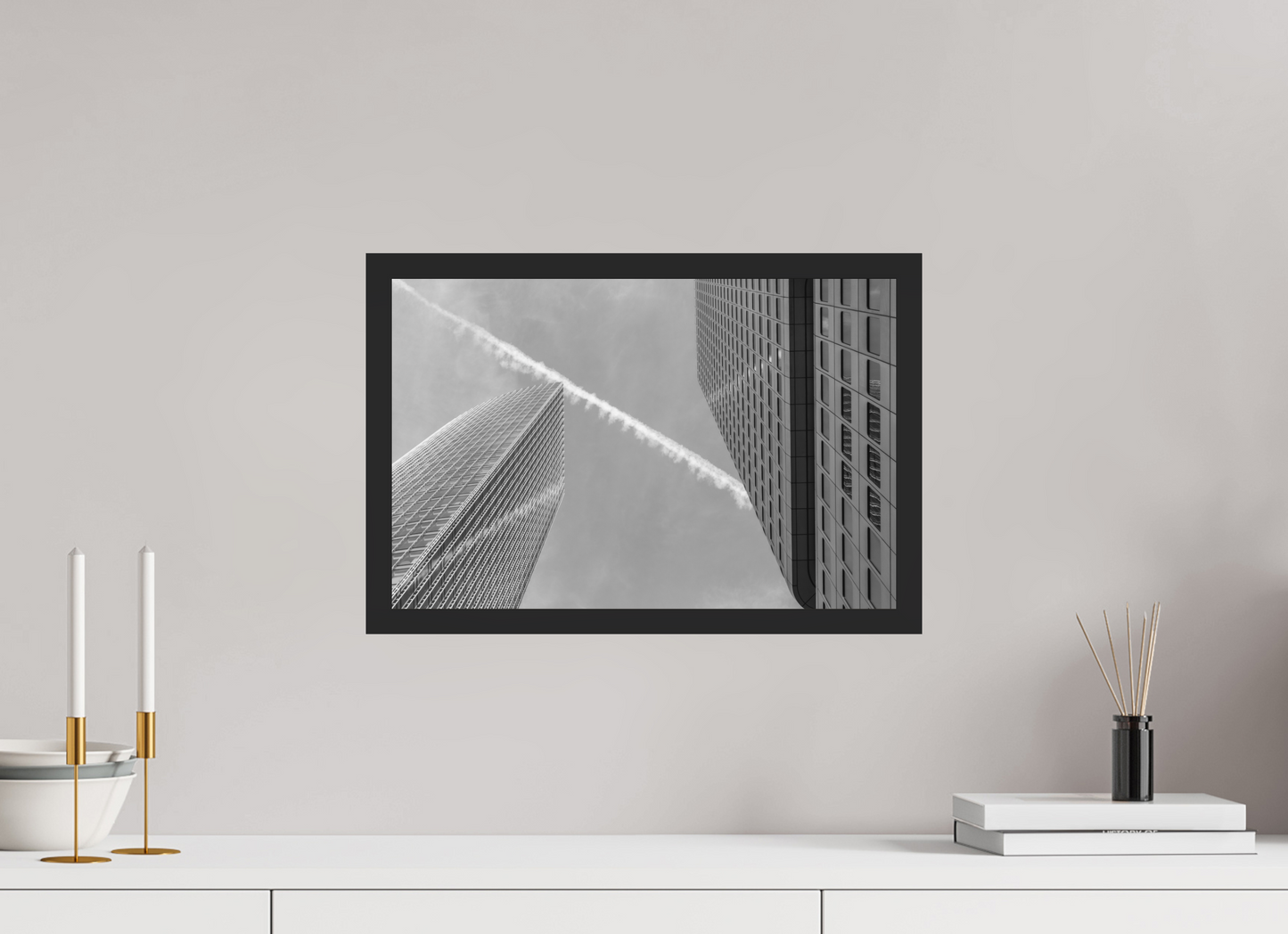 45 x 30 cm, Ilford on Aluminium, Framed X-Con - Schwarzweiß-Architekturfotografie - Hochwertiger Abzug in Galeriequalität