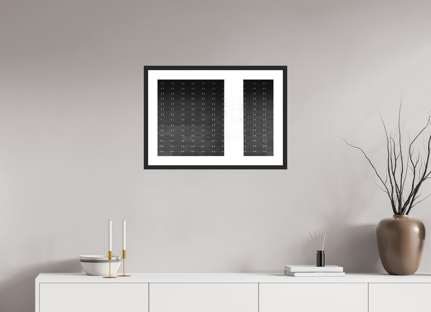 60 x 40 cm, Baryta Framed with Passepartout and Premium Glass Drawers -Schwarzweiß-Fotografie, Naheinstellung - Hochwertiger Abzug in Galeriequalität
