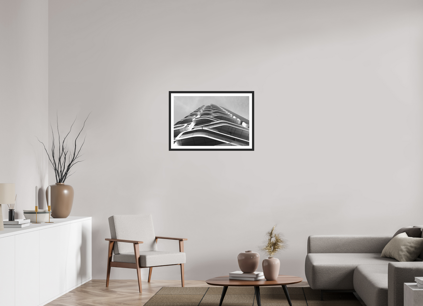 Interlaced - Schwarzweiß-Architekturfotografie - Hochwertiger Abzug in Galeriequalität