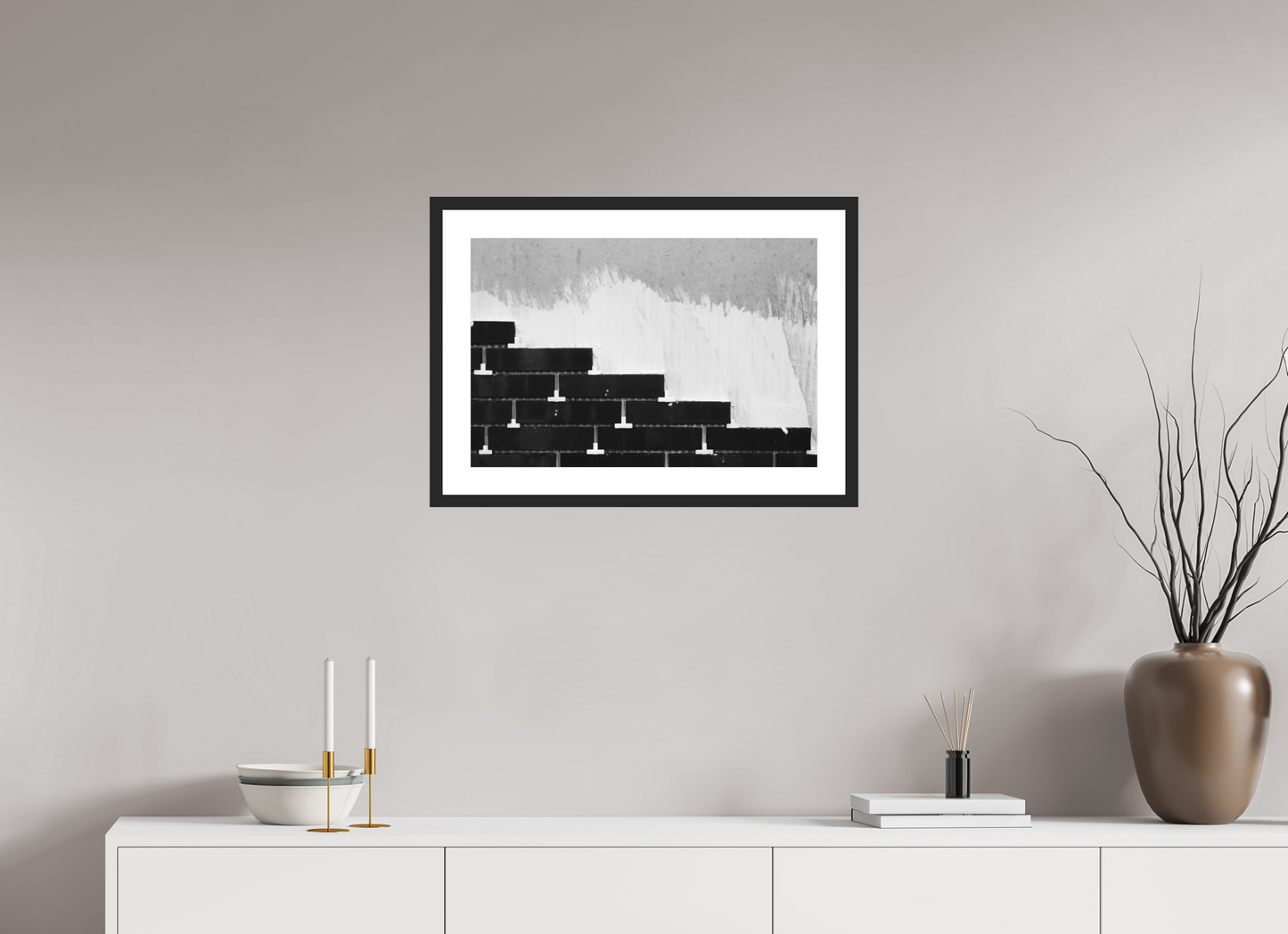 Steps - Abstrakte Schwarzweiß-Fotografie, Naheinstellung - Hochwertiger Abzug in Galeriequalität