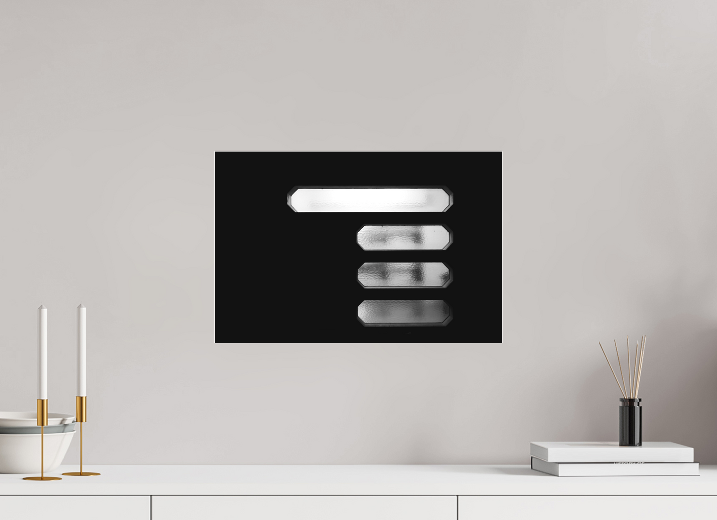 Pointer - Schwarzweiß-Nachtfotografie - Hochwertiger Abzug in Galeriequalität