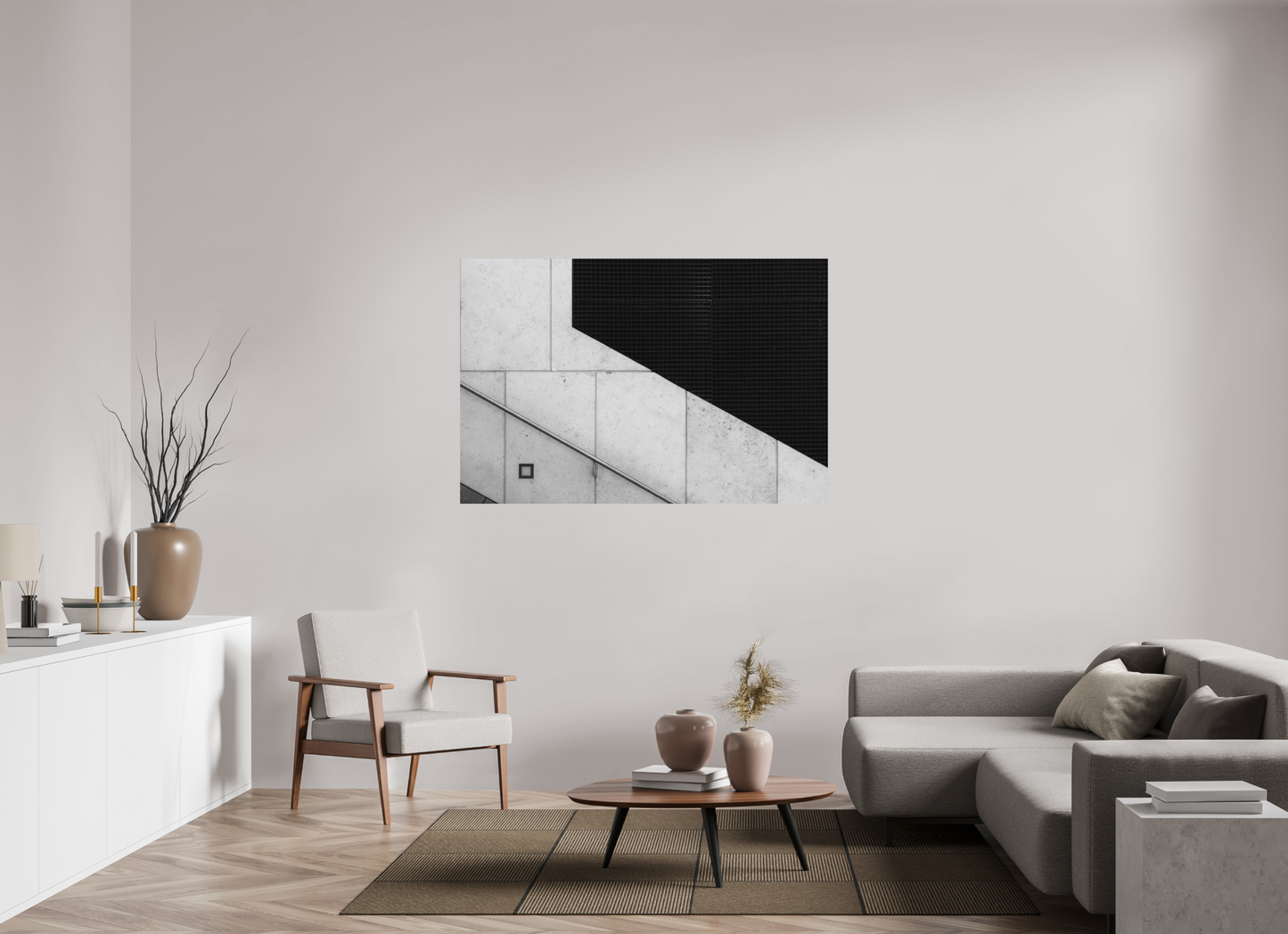 150 x 100 cm, Ilford on Aluminium Cut - Abstrakte Schwarzweiß-Fotografie - Hochwertiger Abzug in Galeriequalität