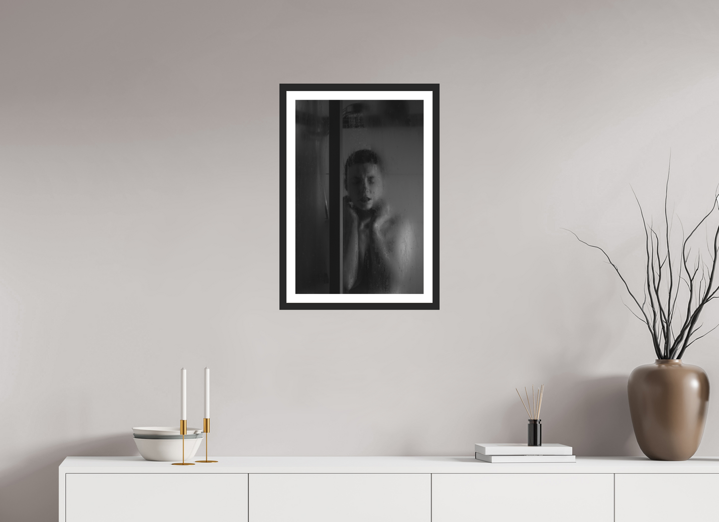 Rain - Schwarzweiß-Fotografie, Teilakt - Hochwertiger Abzug in Galeriequalität