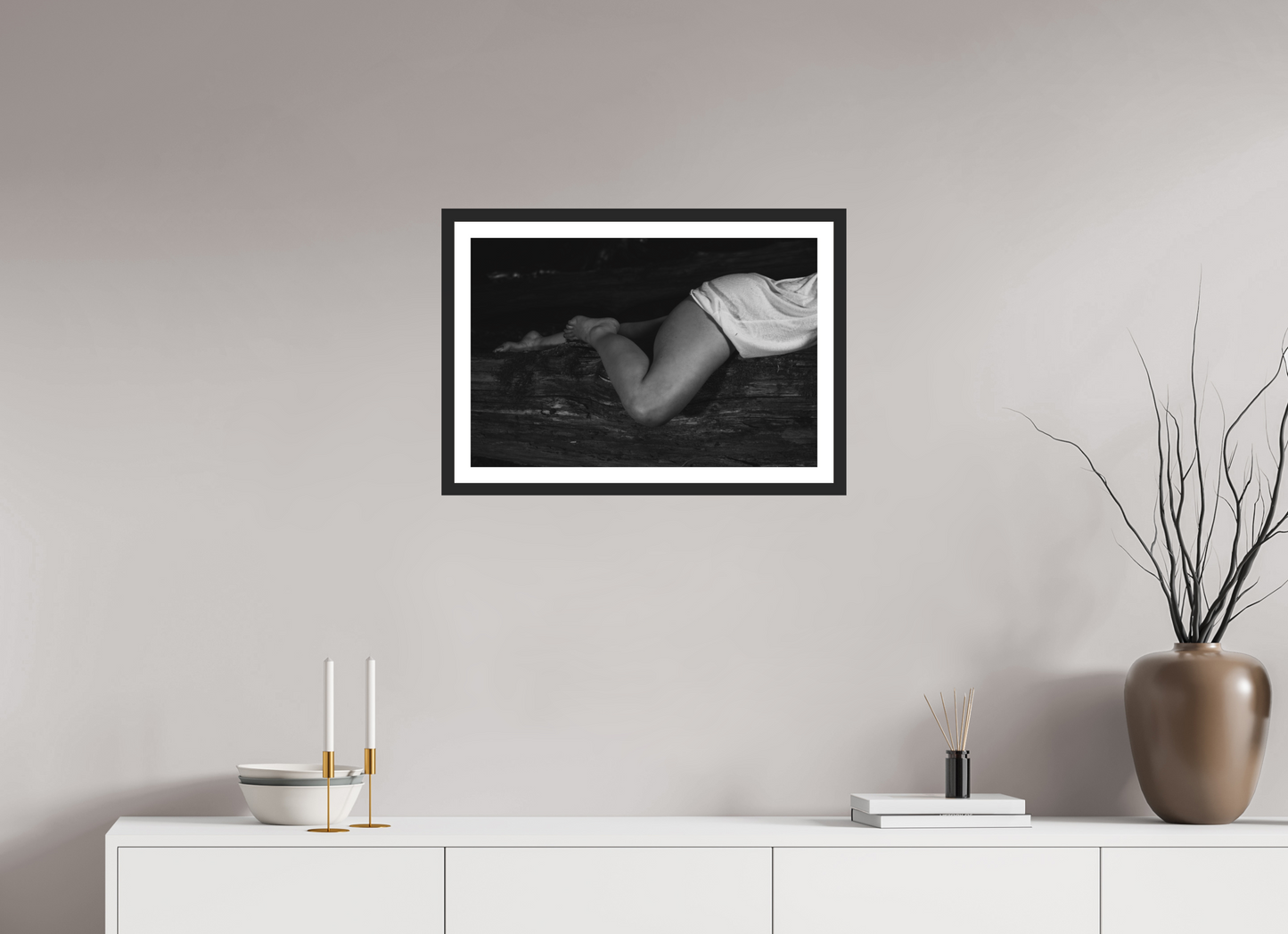 Rest - Schwarzweiß-Fotografie, Teilakt - Hochwertiger Abzug in Galeriequalität