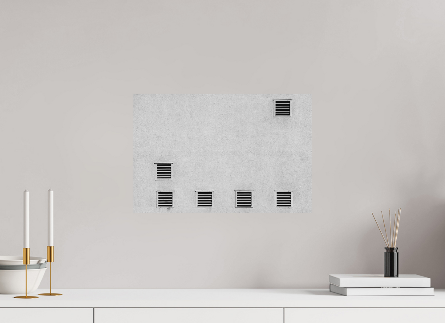 Odds - Minimalistische Schwarzweiß-Architekturfotografie - Hochwertiger Abzug in Galeriequalität