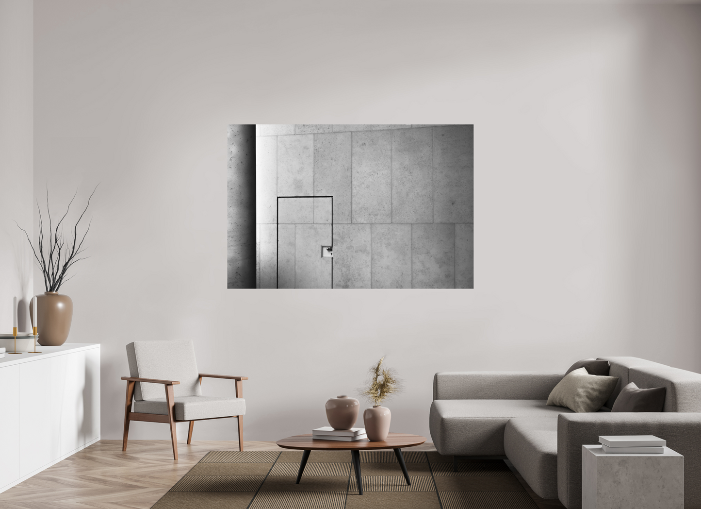 180 x 120 cm, Ilford on Aluminium Shut - Schwarzweiß-Architekturfotografie - Hochwertiger Abzug in Galeriequalität