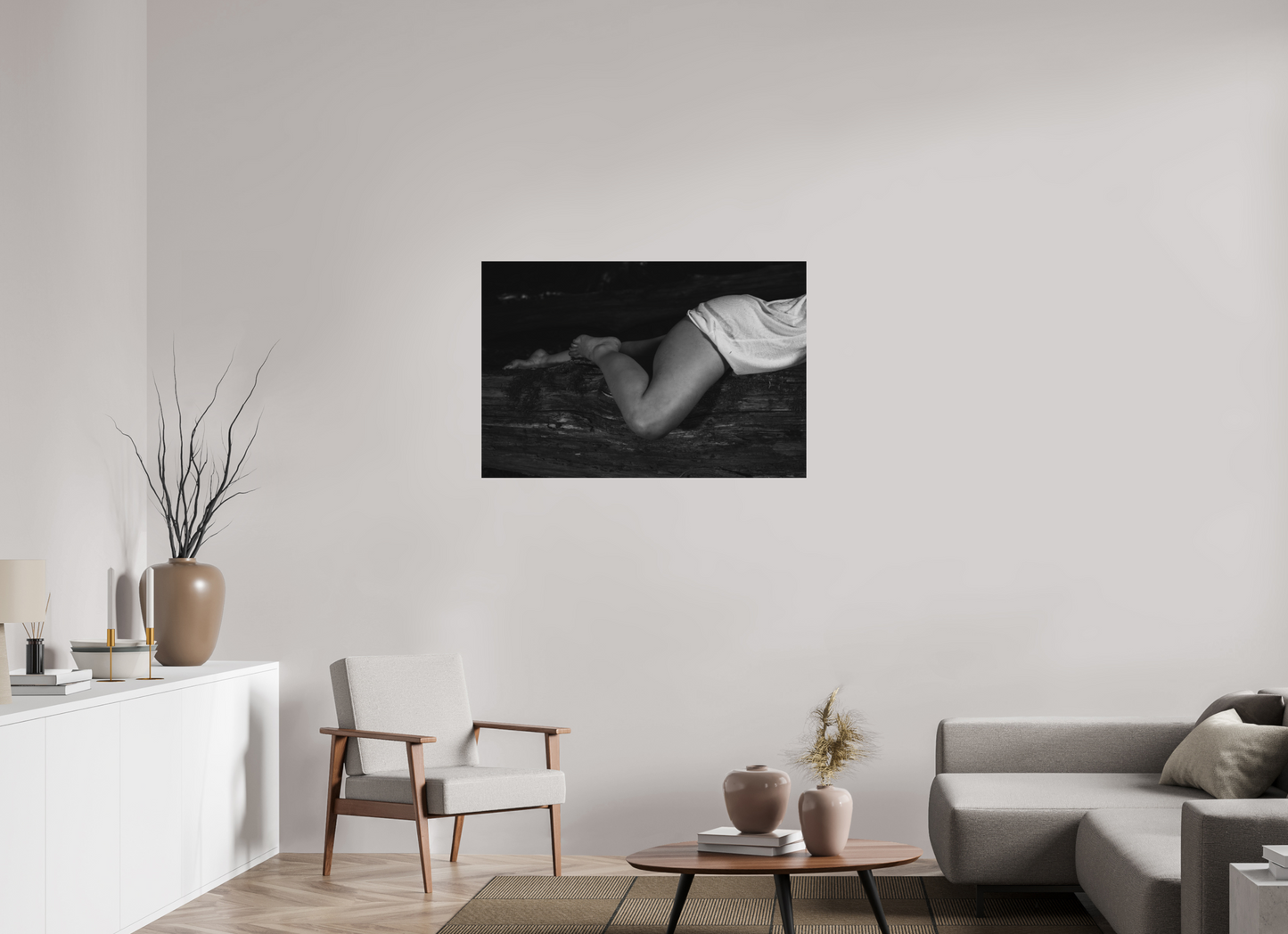 Rest - Schwarzweiß-Fotografie, Teilakt - Hochwertiger Abzug in Galeriequalität