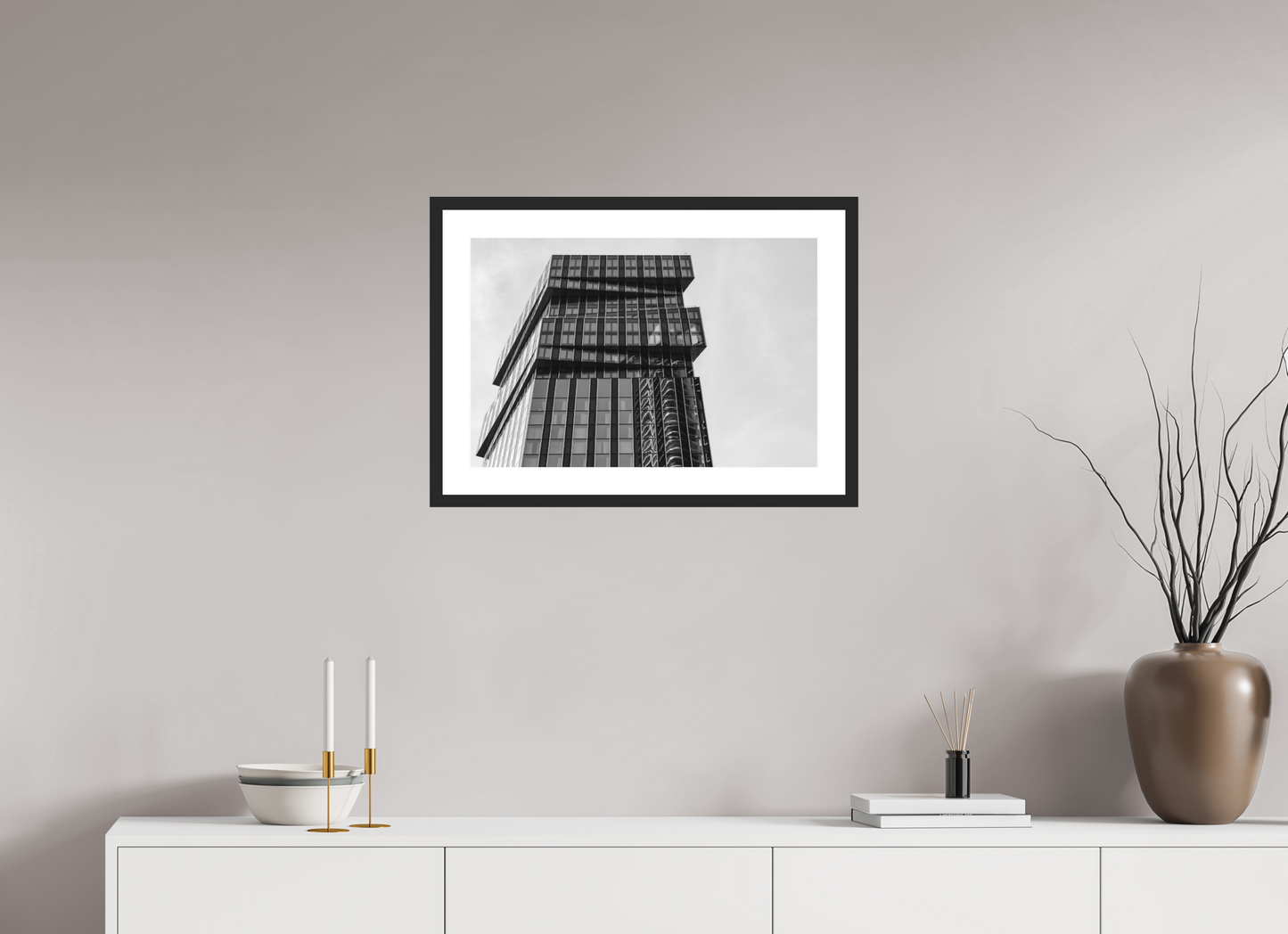 Jenga - Schwarzweiß-Architekturfotografie - Hochwertiger Abzug in Galeriequalität