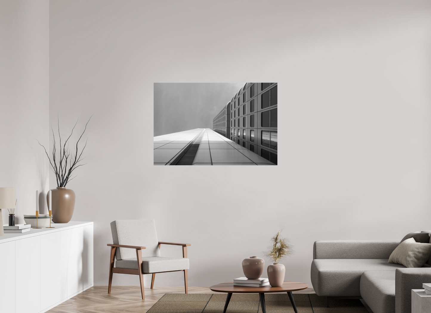 120 x 80 cm, Ilford Photo Print Vertigo - Schwarzweiß-Architekturfotografie - Hochwertiger Abzug in Galeriequalität