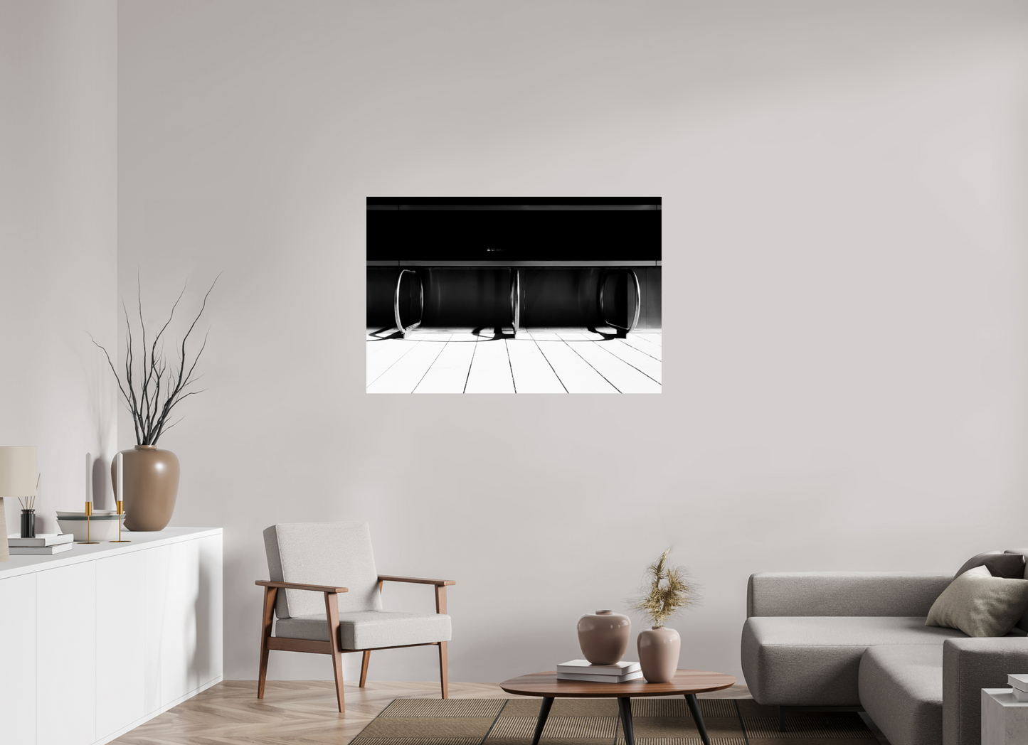 Triad - Schwarzweiß-Fotografie - Hochwertiger Abzug in Galeriequalität