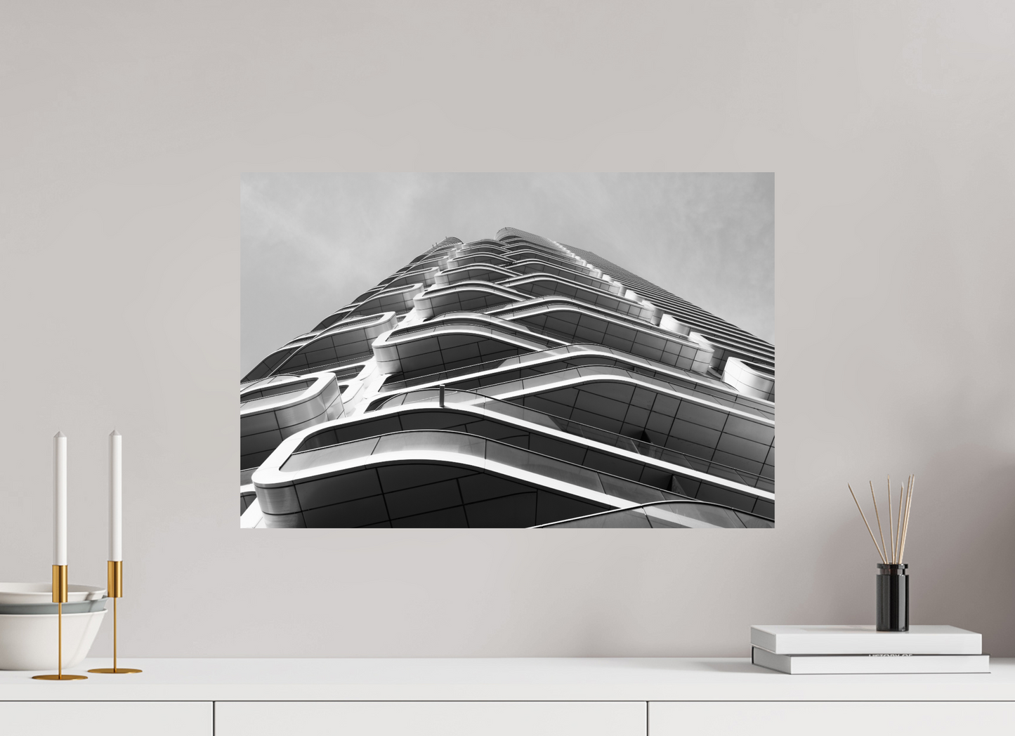 Interlaced - Schwarzweiß-Architekturfotografie - Hochwertiger Abzug in Galeriequalität
