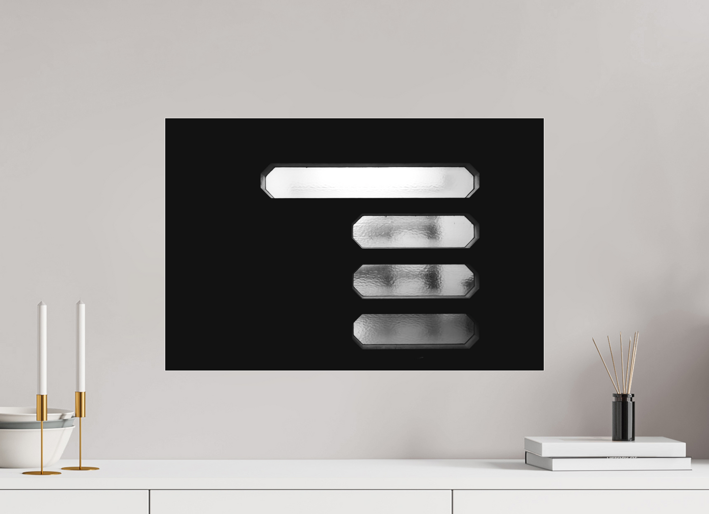 Pointer - Schwarzweiß-Nachtfotografie - Hochwertiger Abzug in Galeriequalität