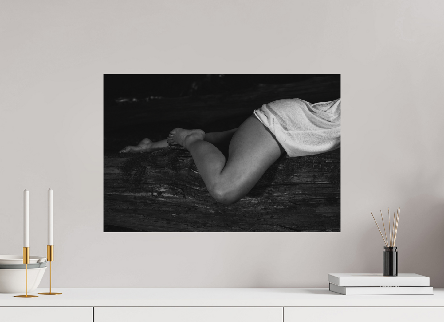 Rest - Schwarzweiß-Fotografie, Teilakt - Hochwertiger Abzug in Galeriequalität