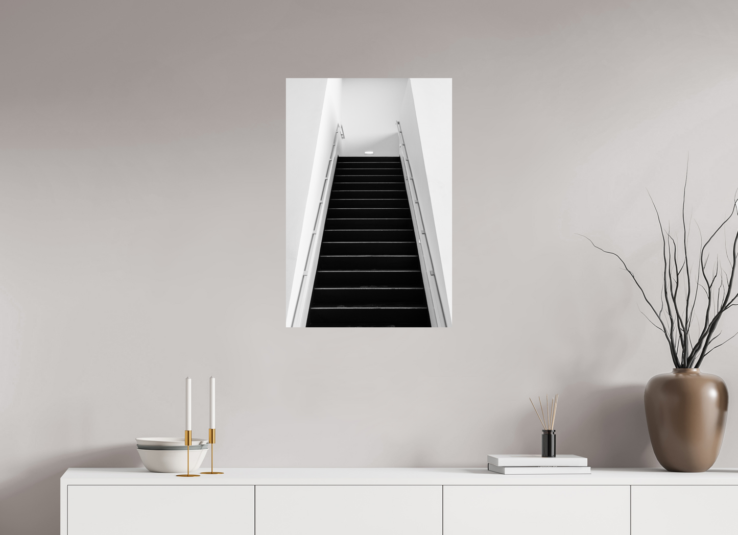 50 x 75 cm, Ilford Photo Print Climb - Schwarzweiß-Architekturfotografie - Hochwertiger Abzug in Galeriequalität