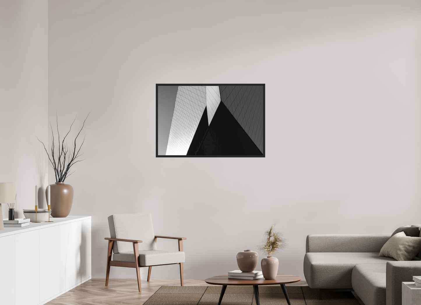 Triangles II - Black and White Architectural Photography - Gallery-Quality Premium Print