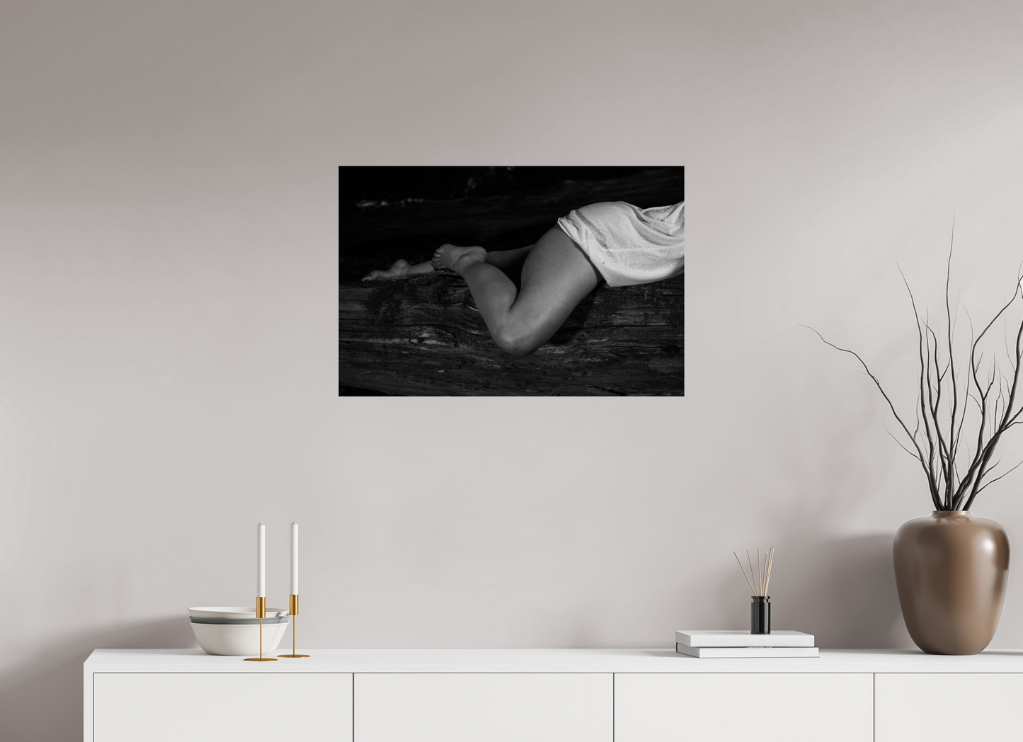 Rest - Schwarzweiß-Fotografie, Teilakt - Hochwertiger Abzug in Galeriequalität