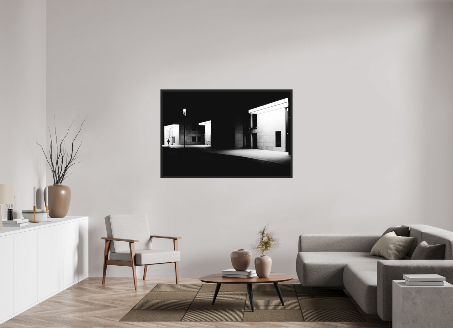 Ghosts - Schwarzweiß-Nachtfotografie - Hochwertiger Abzug in Galeriequalität