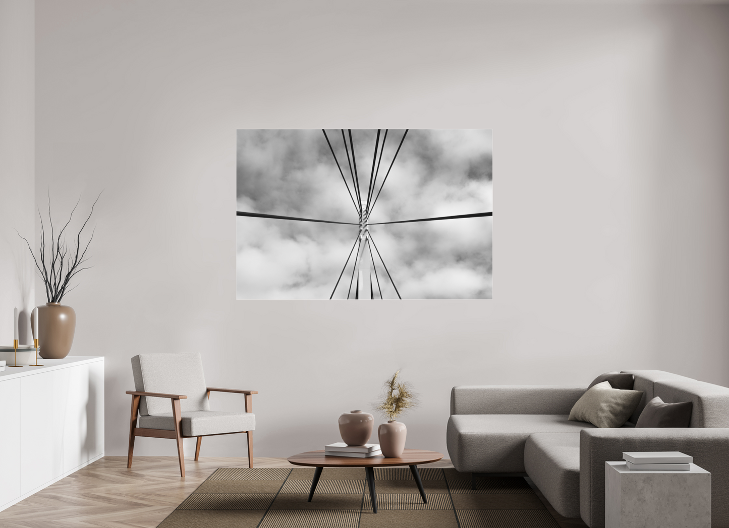 Suspension - Schwarzweiß-Fotografie - Hochwertiger Abzug in Galeriequalität