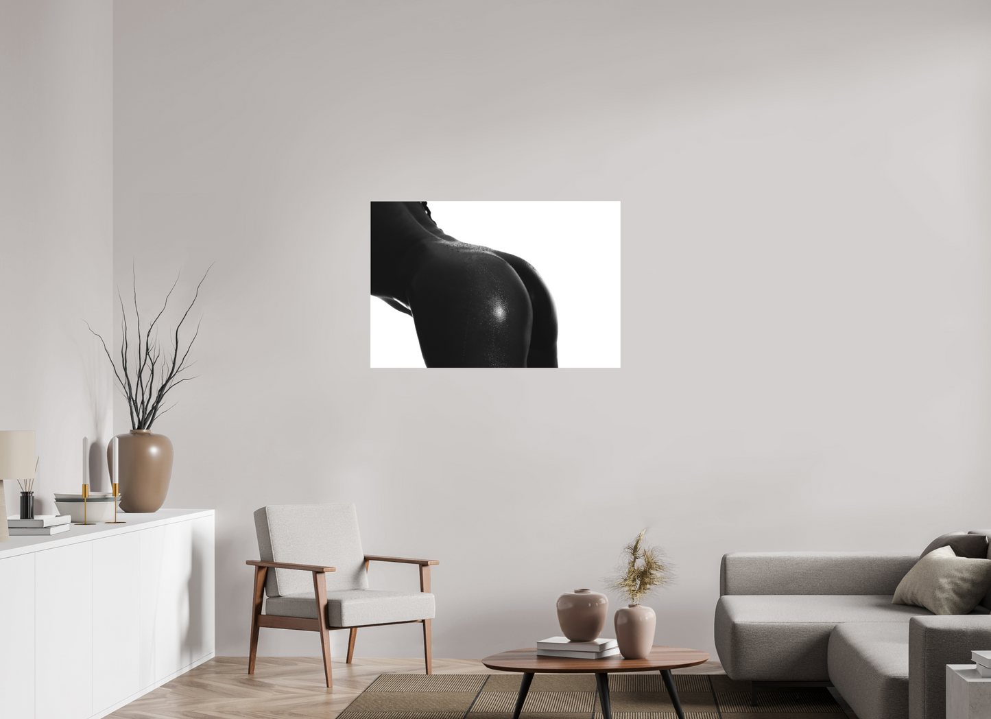 Dew - Schwarzweiß-Fotografie, Teilakt - Hochwertiger Abzug in Galeriequalität