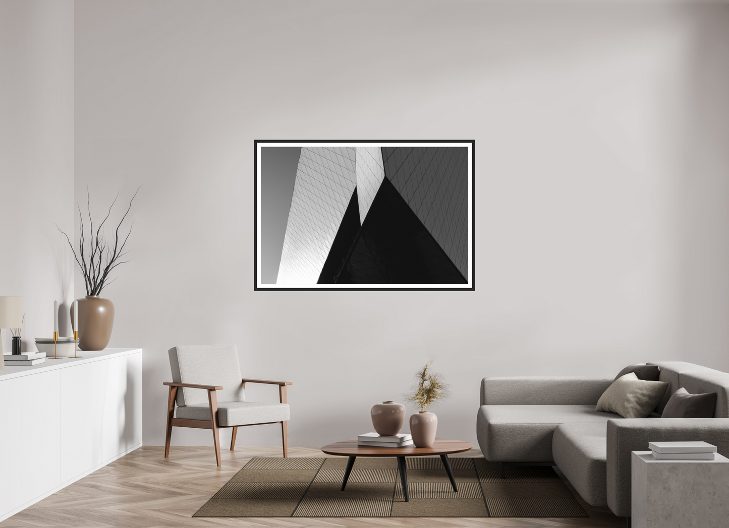 Triangles II - Black and White Architectural Photography - Gallery-Quality Premium Print