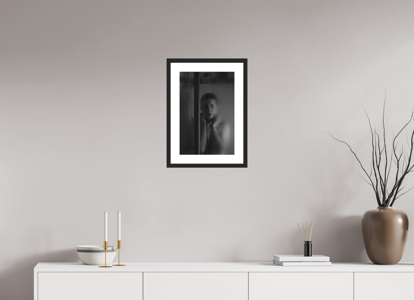Rain - Schwarzweiß-Fotografie, Teilakt - Hochwertiger Abzug in Galeriequalität