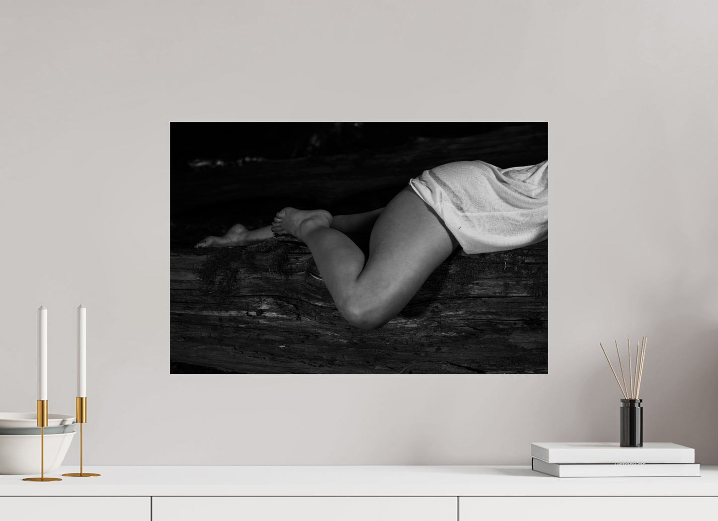 Rest - Schwarzweiß-Fotografie, Teilakt - Hochwertiger Abzug in Galeriequalität