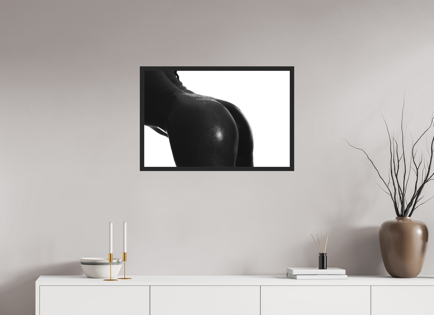Dew - Schwarzweiß-Fotografie, Teilakt - Hochwertiger Abzug in Galeriequalität
