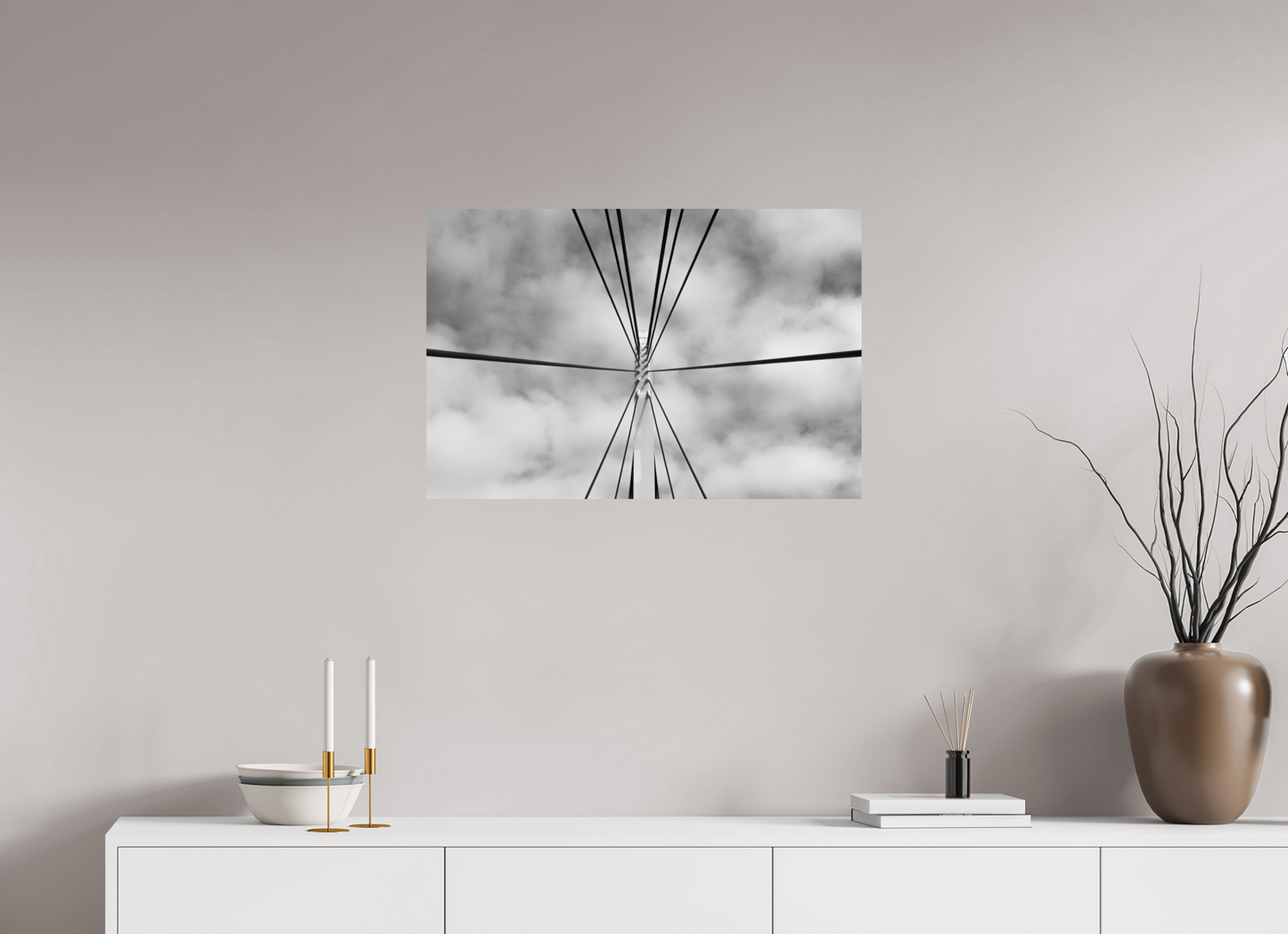 Suspension - Schwarzweiß-Fotografie - Hochwertiger Abzug in Galeriequalität