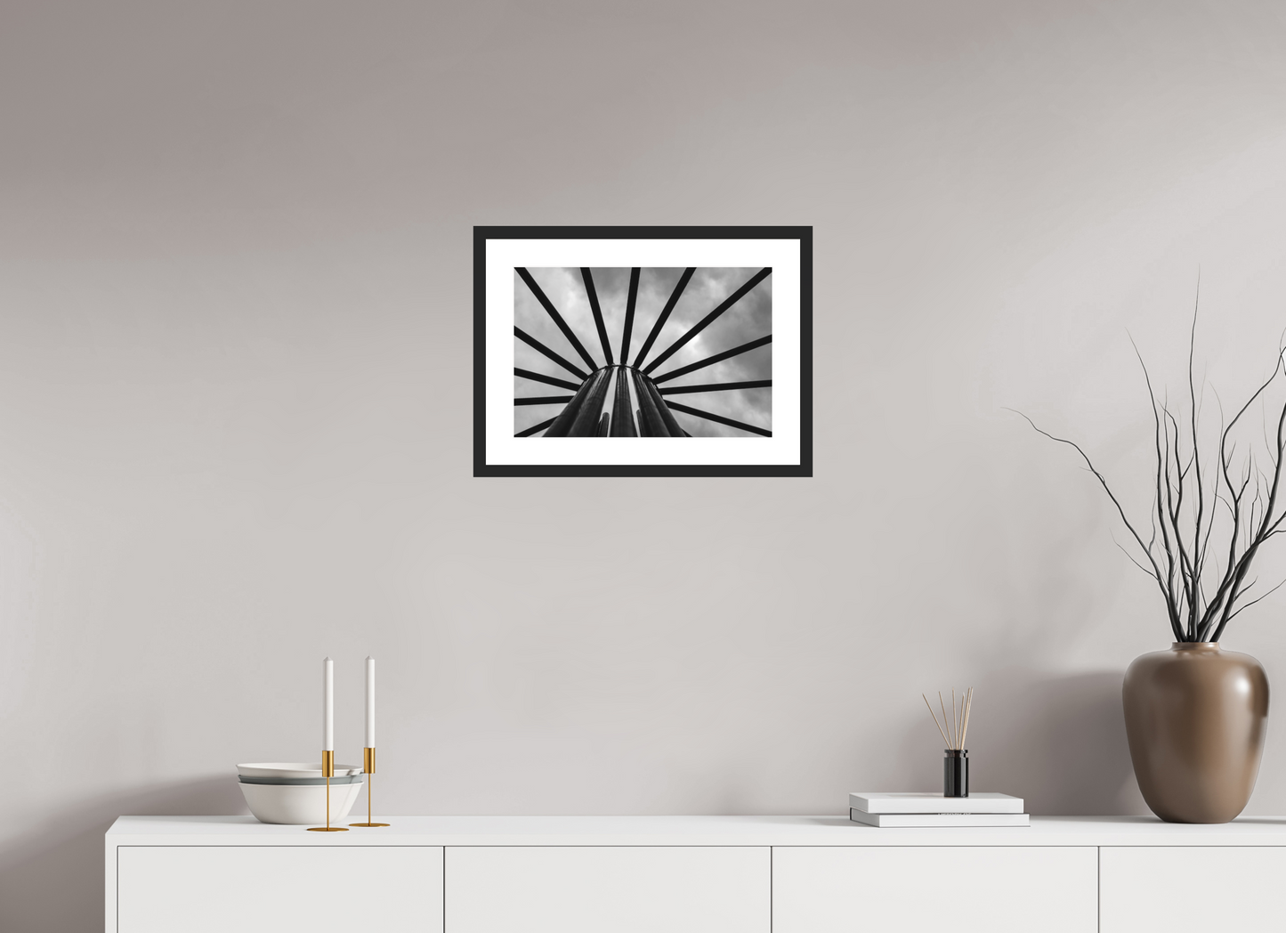 Rays - Abstrakte Schwarzweiß-Fotografie, Naheinstellung - Hochwertiger Abzug in Galeriequalität