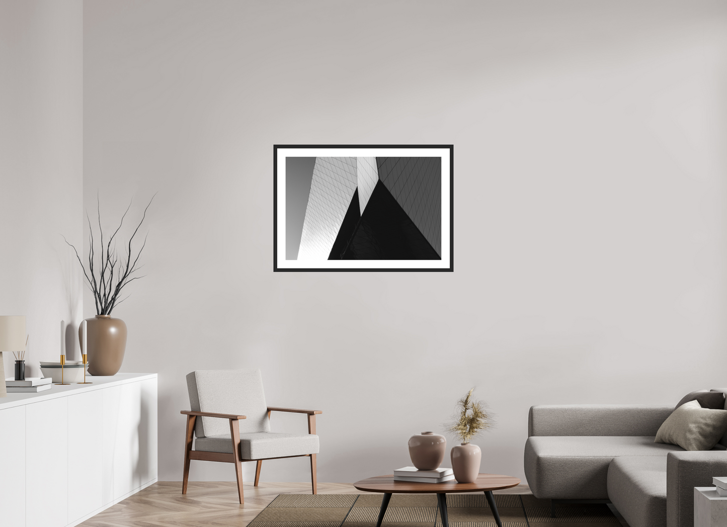 Triangles II - Black and White Architectural Photography - Gallery-Quality Premium Print