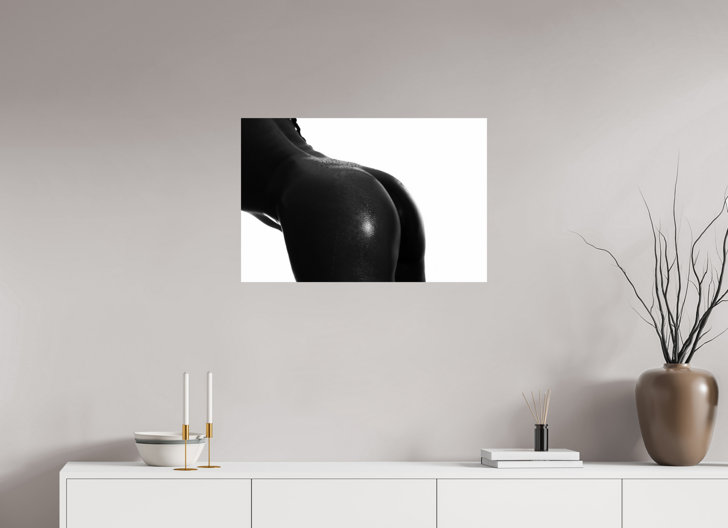 Dew - Schwarzweiß-Fotografie, Teilakt - Hochwertiger Abzug in Galeriequalität